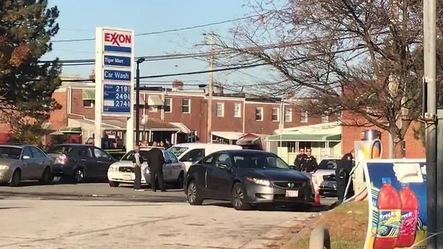 Two people shot at a gas station parking lot in Dundalk