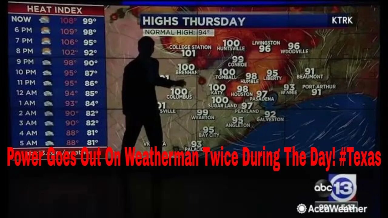 Power Overload And Outage Hits Weatherman In Houston During Two Broadcast!