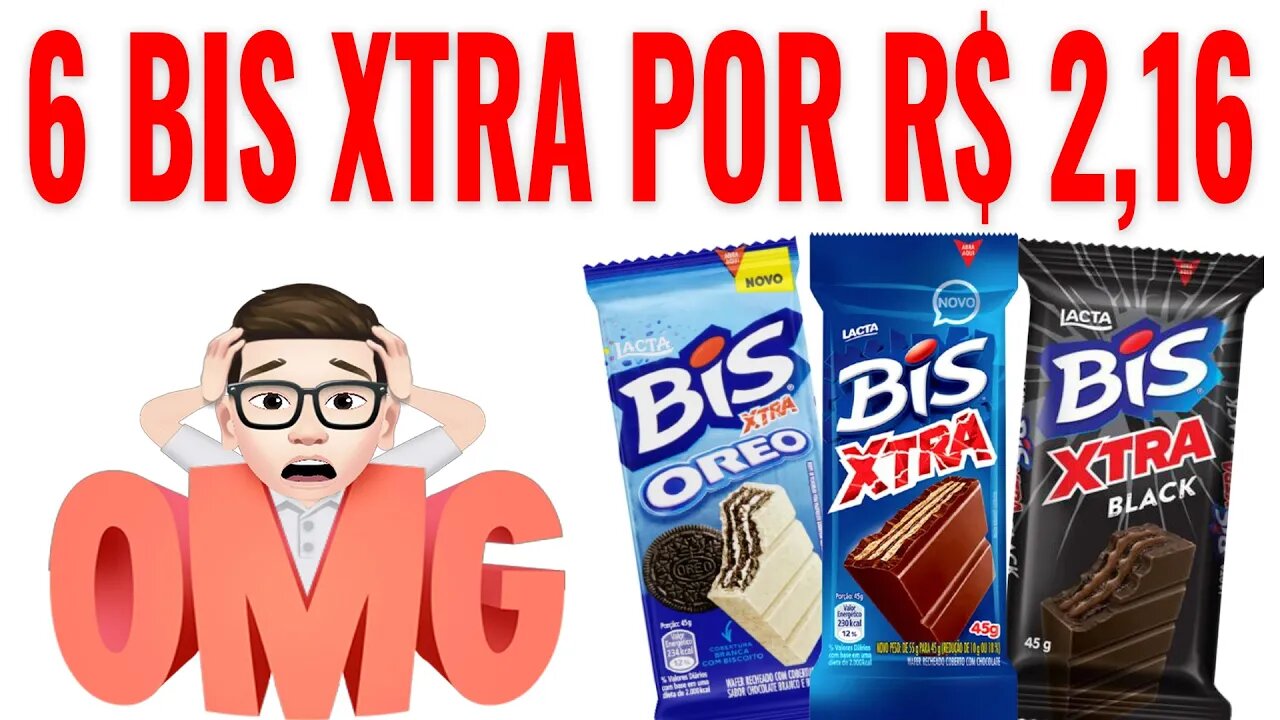 6 BIS XTRA POR R$ 2,16 NAS LOJAS AMERICANAS COM CUPOM!