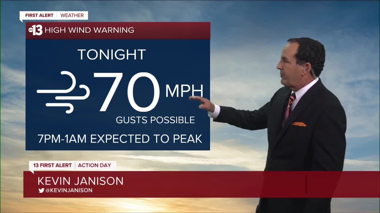 A dangerous windstorm is blowing into the Las Vegas valley