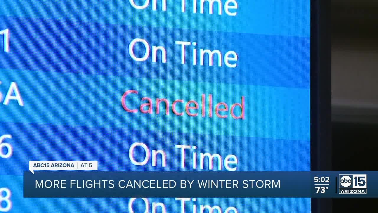 More flights canceled by winter storm