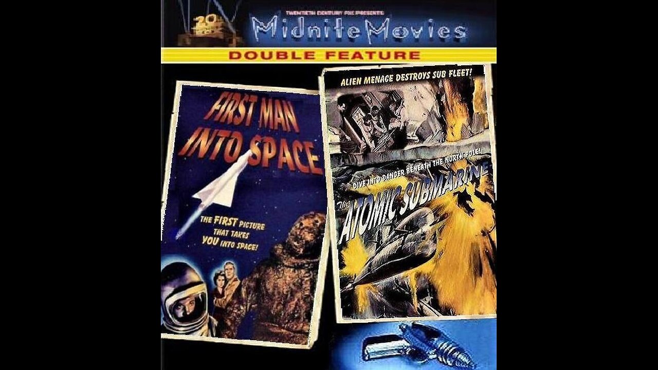 FIRST MAN INTO SPACE 1959 & THE ATOMIC SUBMARINE 1959 Scary Science Fiction DOUBLE FEATURE