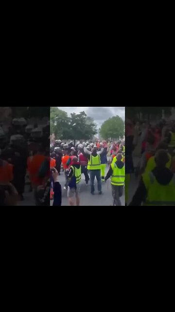 The protests have reached Germany at the dock workers also against the NWO, raise in prices