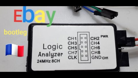 Ebay 24mhz bootleg logic Analyzer jackpot signal test first step