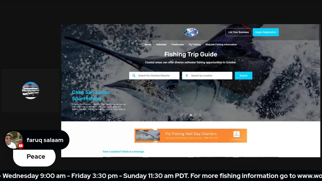 Fishing in Paradise: The Fishermen Experience - World Wide Fishing Guide Live Stream