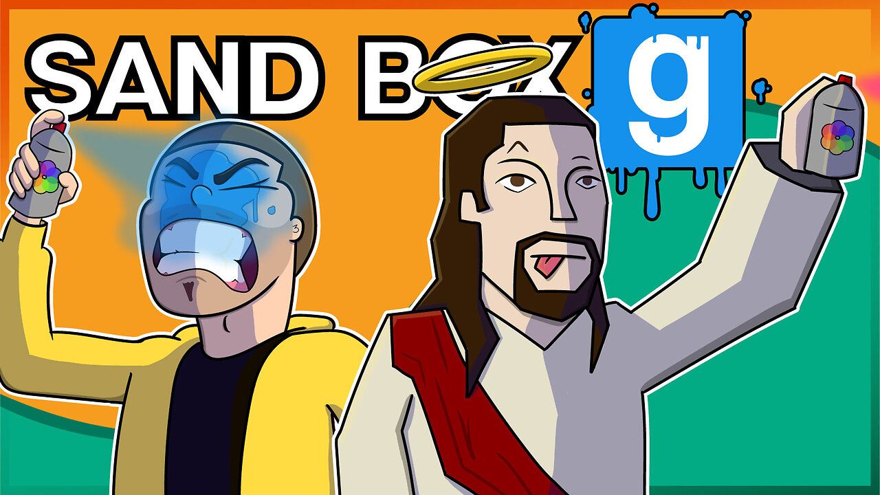 Gmod Sandbox - Jesus & Jesse GRAFFITI All of Construct-ier! (Gmod Funny Moments)