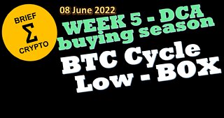 BriefCrypto - Week 5 - Our DCA buying season - BTC Cycle - LOW BOX - 08 June 2022