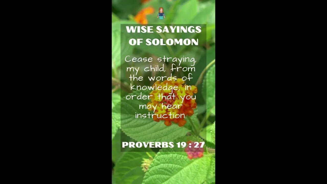 Proverbs 19:27 | NRSV Bible - Wise Sayings of Solomon