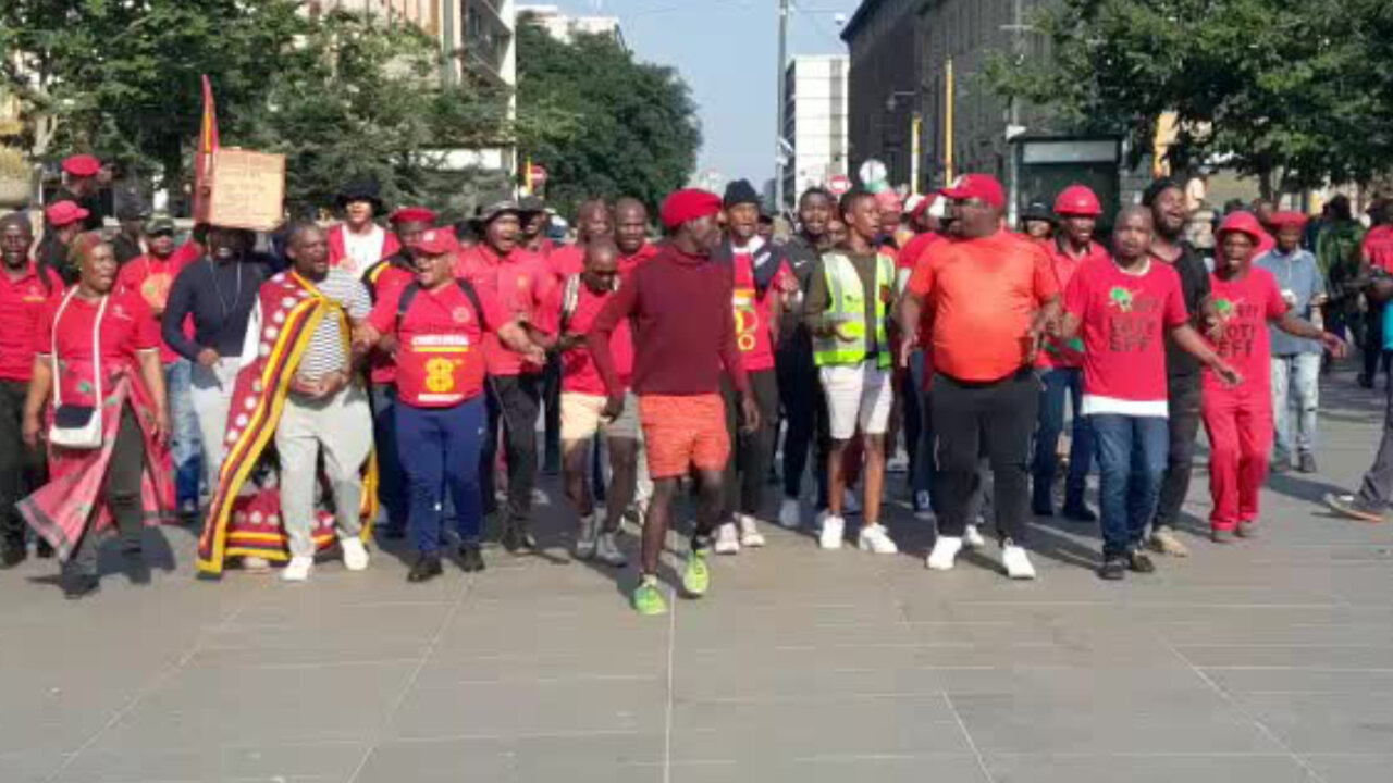 Watch: EFF Gathering In Church Square Ahead Of National Shutdown