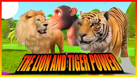 The Lion And Tiger Power of Battle with animals | Epic battle cartoon