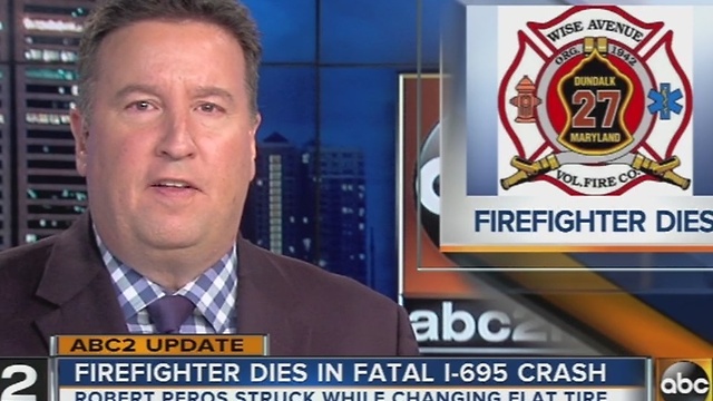 Volunteer firefighter killed in I-695 crash