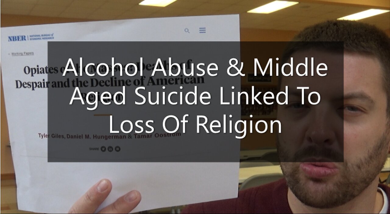 Alcohol Abuse & Middle Aged Suicide Linked To Loss Of Religion