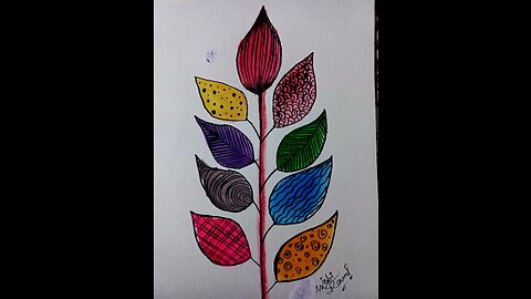 Multicolour leaves painting ❤️💐💕