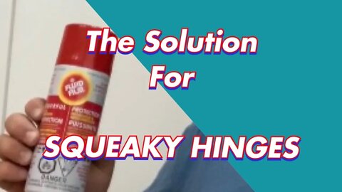 How To Fix Any Squeaky Hinge. BEST SOLUTION.