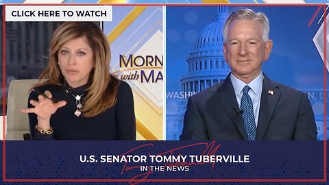 Senator Tuberville Joins "Mornings with Maria" to discuss CR, Drones, & Cabinet Nominees