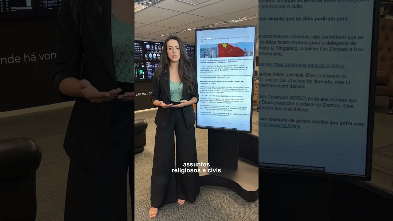 Governo chinês invade cerimônia de batismo | Resumo BP