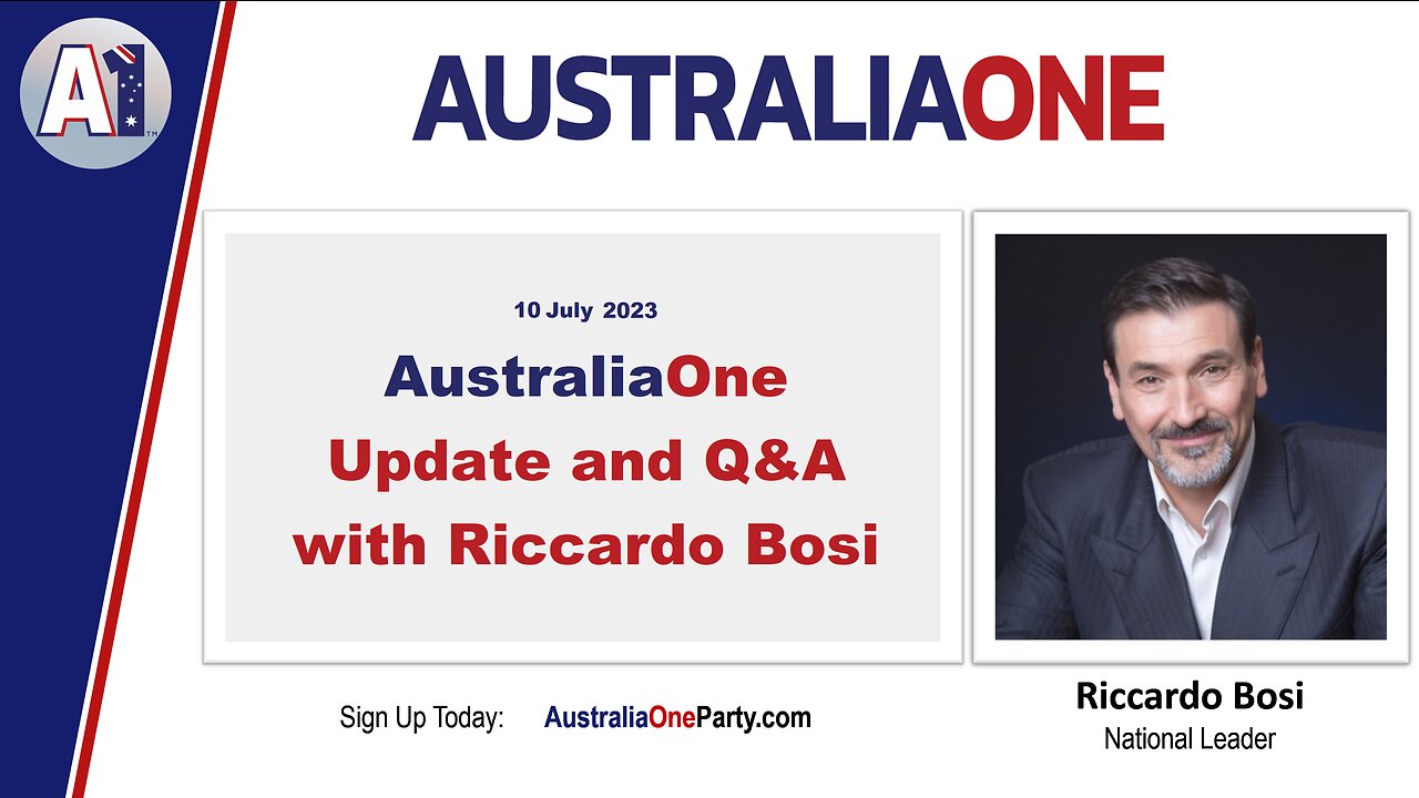 AustraliaOne party - AustraliaOne Update (10 July 2023)
