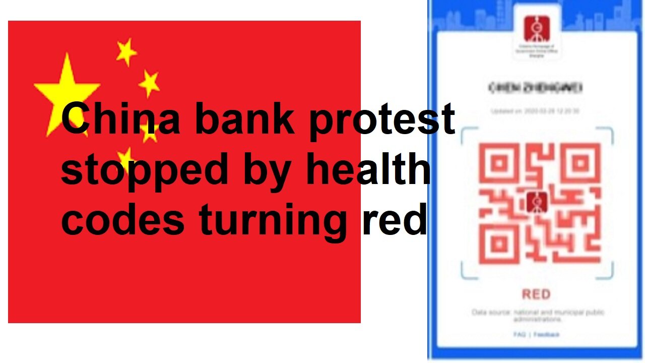 China bank protest stopped by health codes turning red