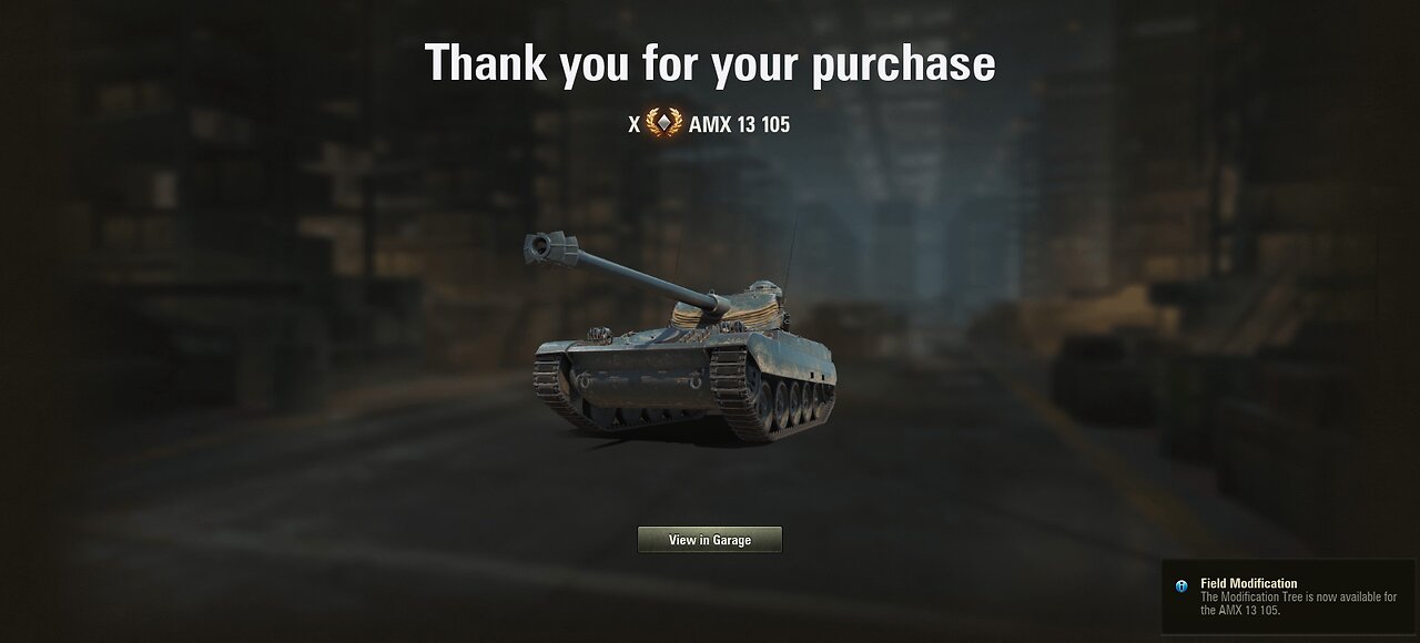 AMX 13 105 Tier X light tank WOT, First Game Replay
