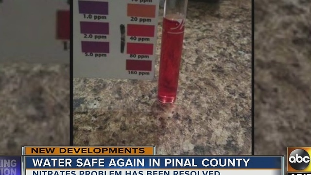 Water safe to drink again in Pinal County after high nitrate levels?