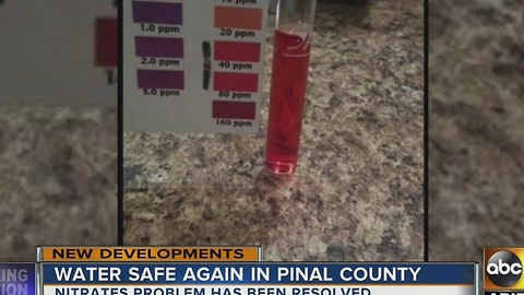 Water safe to drink again in Pinal County after high nitrate levels?