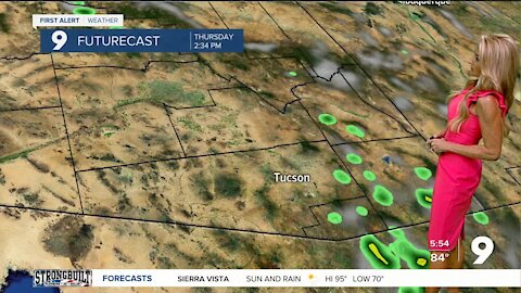 A slight uptick in storms back in the forecast