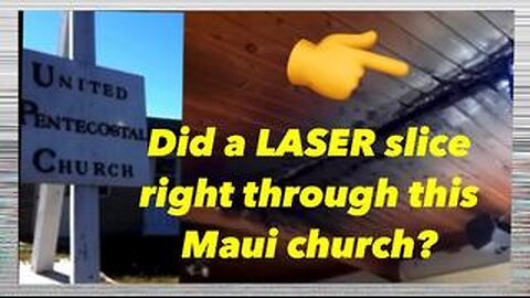 SOMETHING INCREDIBLY HOT AND PRECISE LIKE A LASER CUT RIGHT THROUGH THIS MAUI CHURCH!