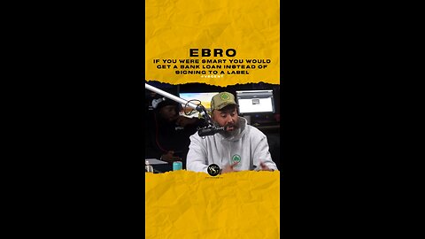 #ebro If you were smart you would get a bank loan instead of signing to a label. 🎥 @hot97