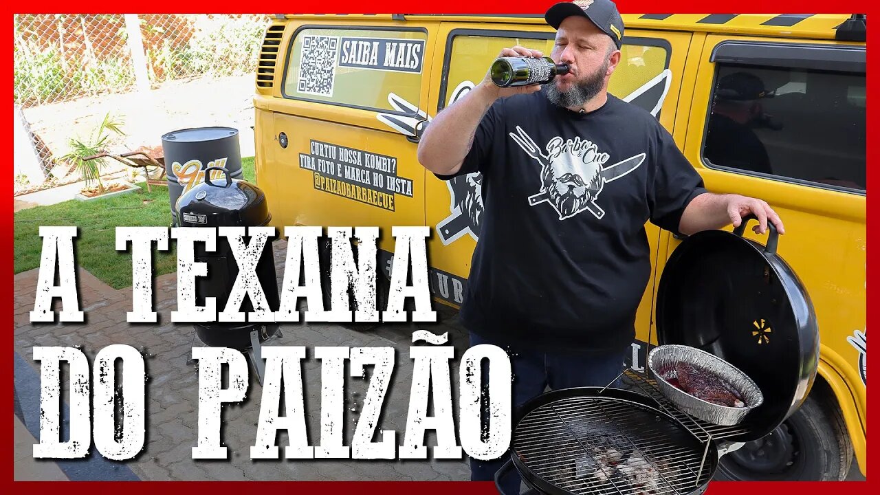 Paizão e sua nova churrasqueira, a Texana da Grill Land.