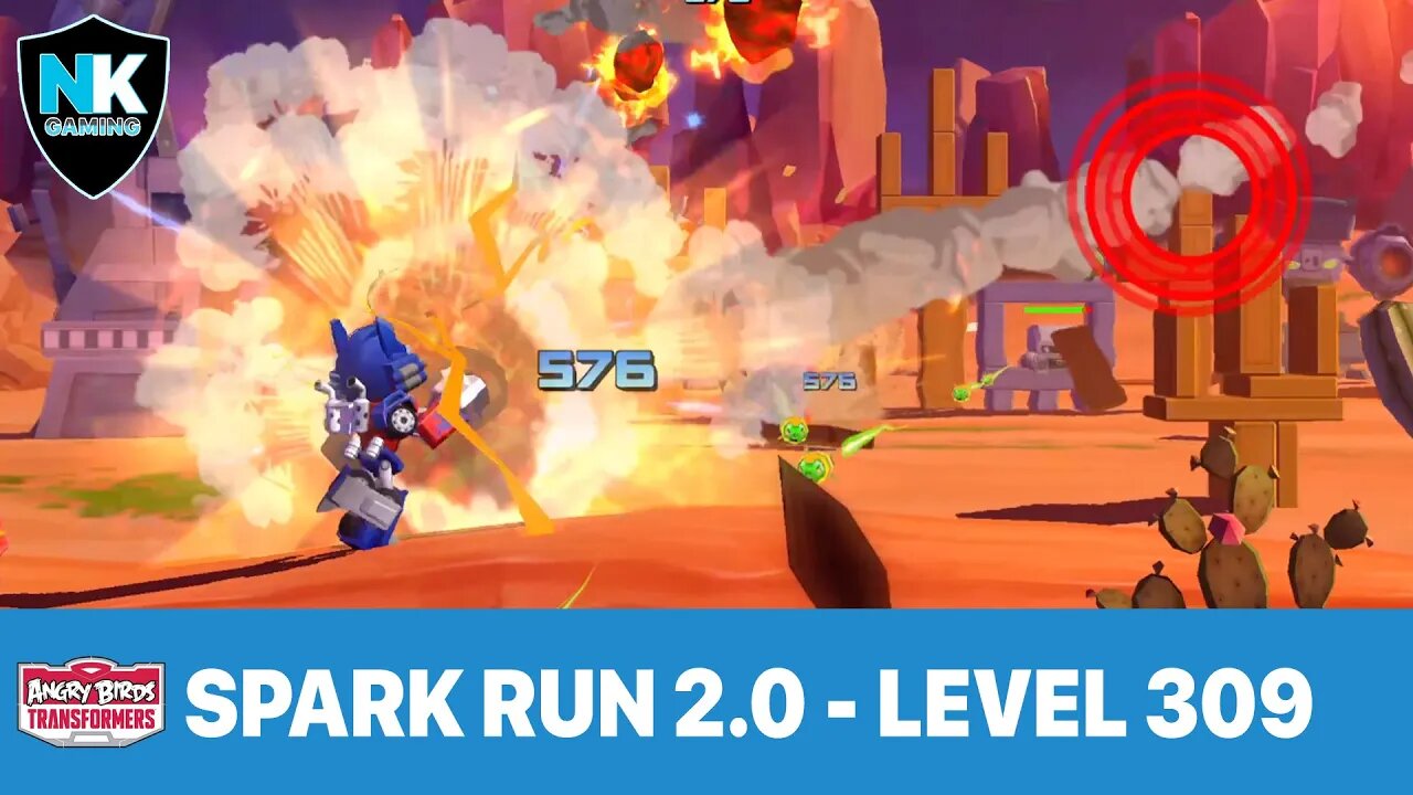 Angry Birds Transformers - Spark Run Series - Level 309 - Featuring Optimus Prime