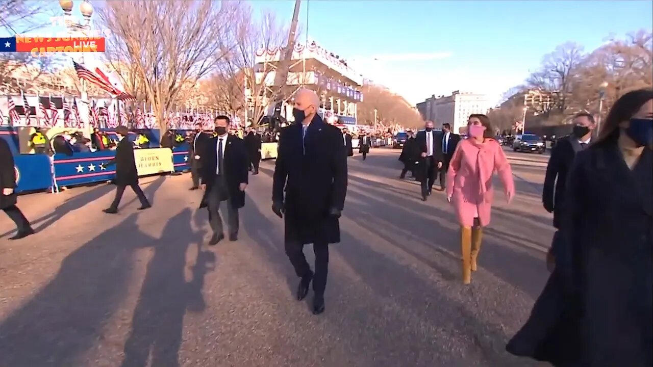 Biden's inauguration day: Empty streets in Washington DC.