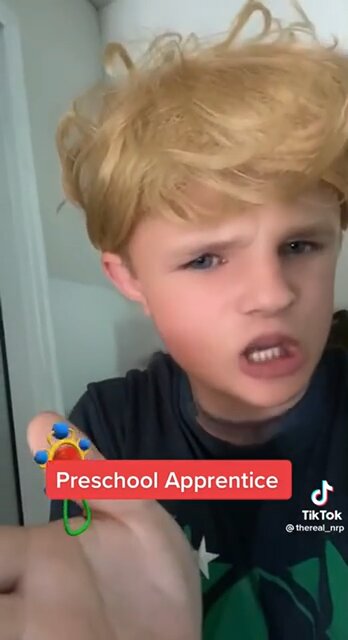 Baby Trump is bigly confused by fireworks