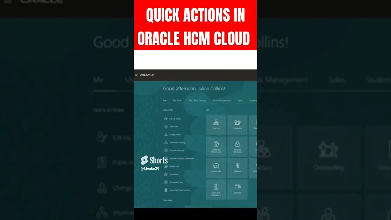 Quick Actions in Oracle HCM Cloud | HR In The Cloud