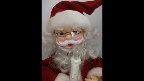 Telco Motionette Animated Santa with Candle 16 inches