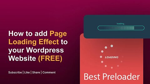 How to add Loading Effect to your Wordpress Website for free #loadingeffect #wordpress #elementor