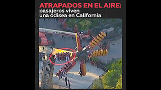 Pasajeros quedan atrapados en el aire en parque de atracciones de California