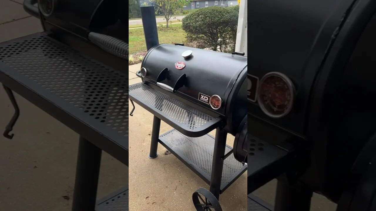 Seasoning my new Char Griller Grand Champ XD #offset #bbq