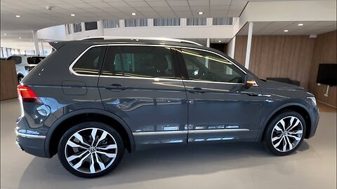 Volkswagen NEW Tiguan R-Line 2023 in 4K Dolphin Grey 20 inch Suzuka walk around & detail Inside