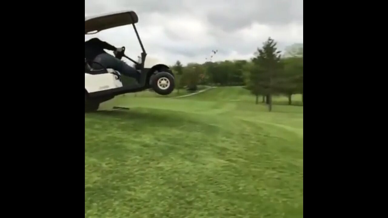 HOLD MY BEER while I catch some air in a golf cart