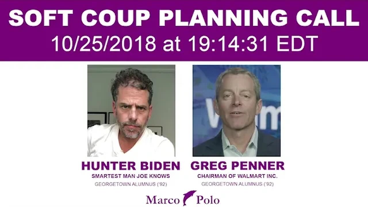 Hunter Laptop Files: Greg Penner WalMart CEO & Hunter Biden October 2018