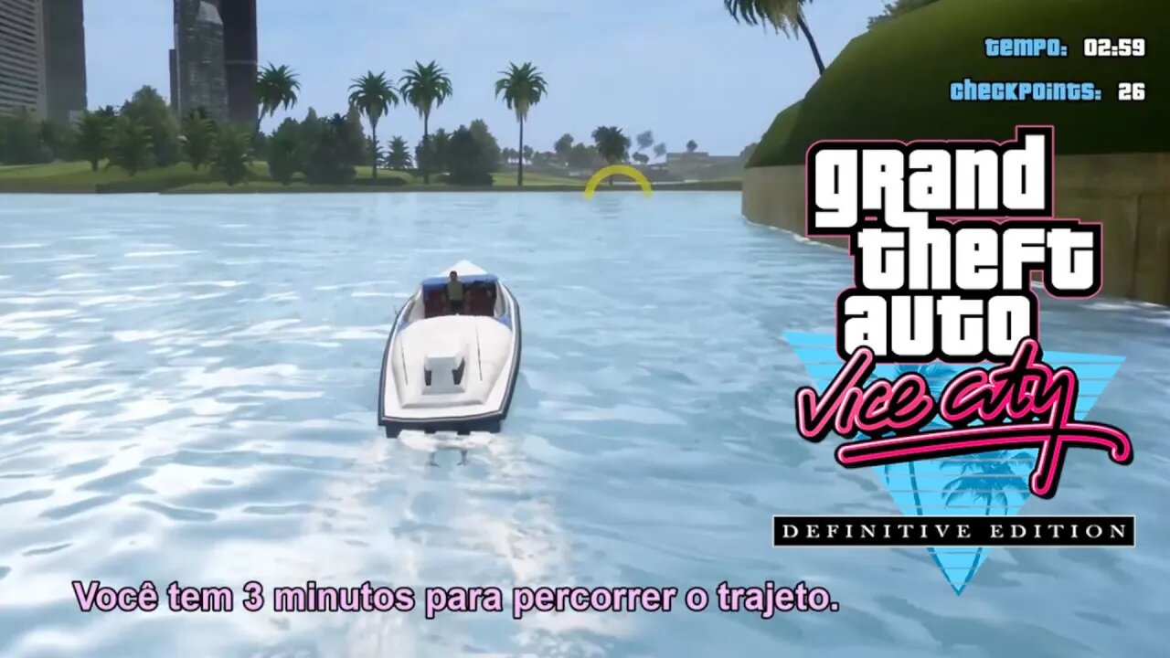 CORRIDA DE BARCO!! - GTA VICE CITY EDIÇÃO DEFINITIVA #09