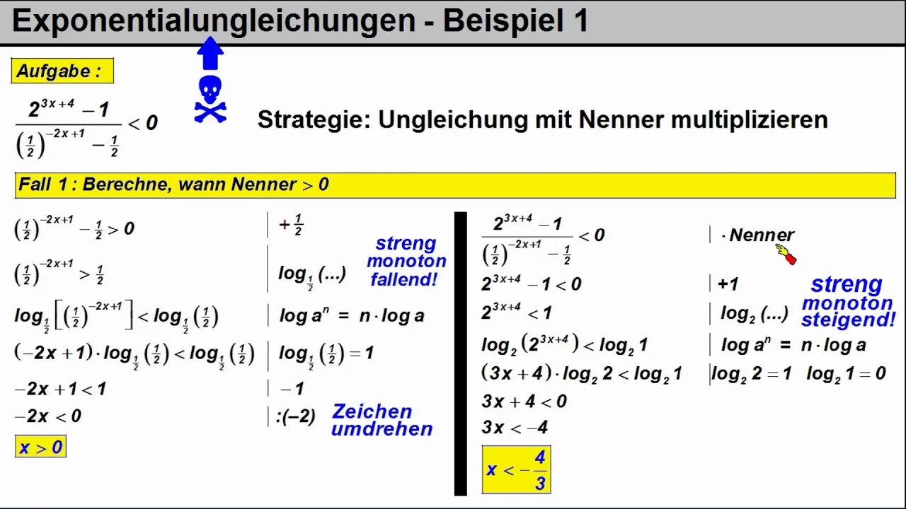 Exponentialungleichungen ►Beispiel 1