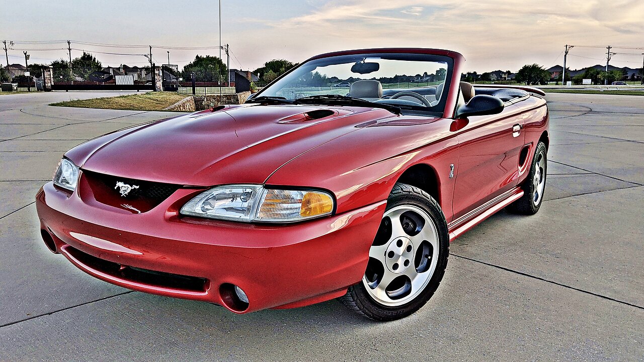 1996 Ford Mustang SVT Cobra 4.6L 32-Valve V8 5 Speed Manual Convertible Red Low Miles