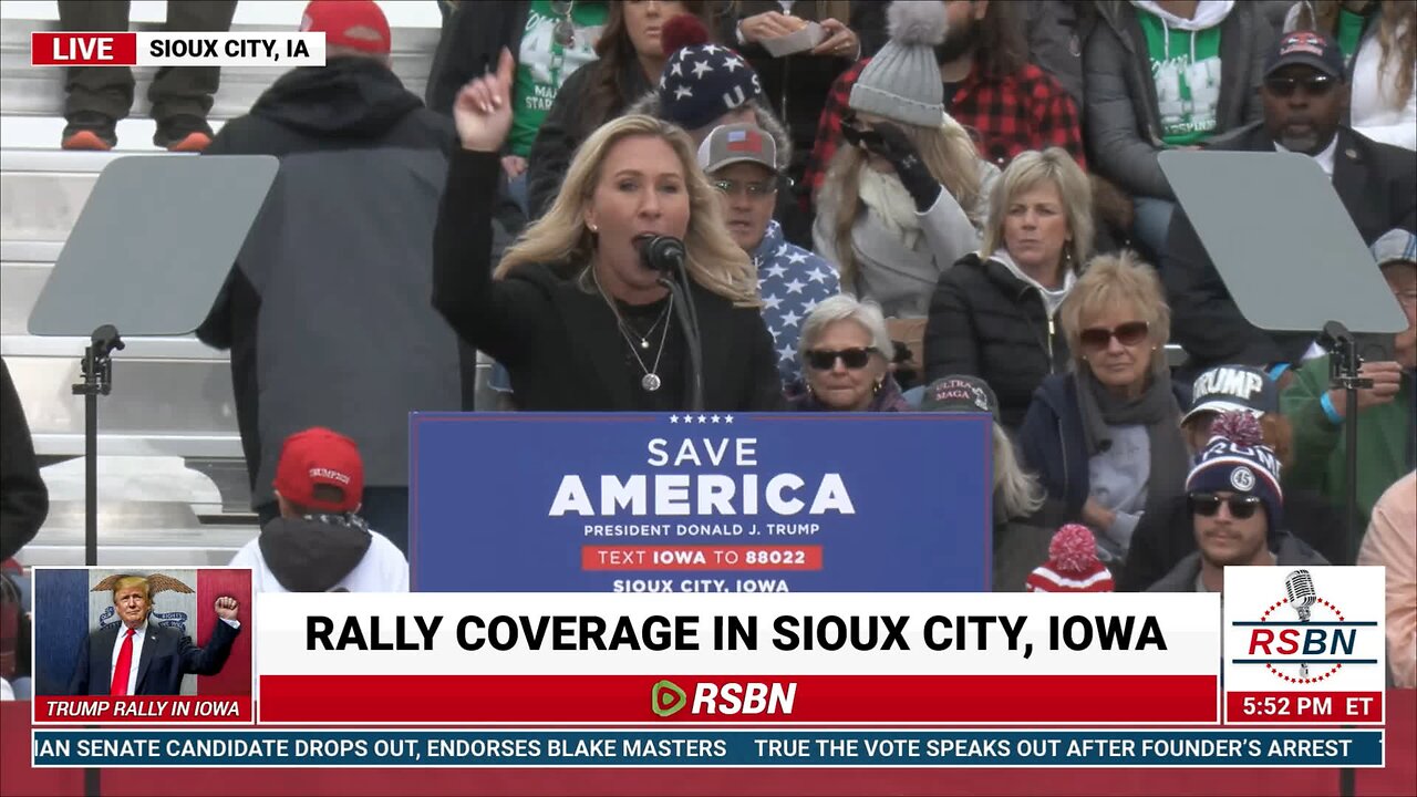 Marjorie Taylor Greene Speech: Save America Rally in Sioux City, IA - 11/3/22