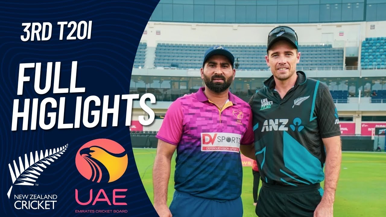 Newzeeland vs UAE 3RD T20 Highlights