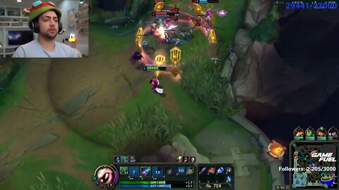 Mizkif Playing League of Legends with Pokimane, Greekgodx