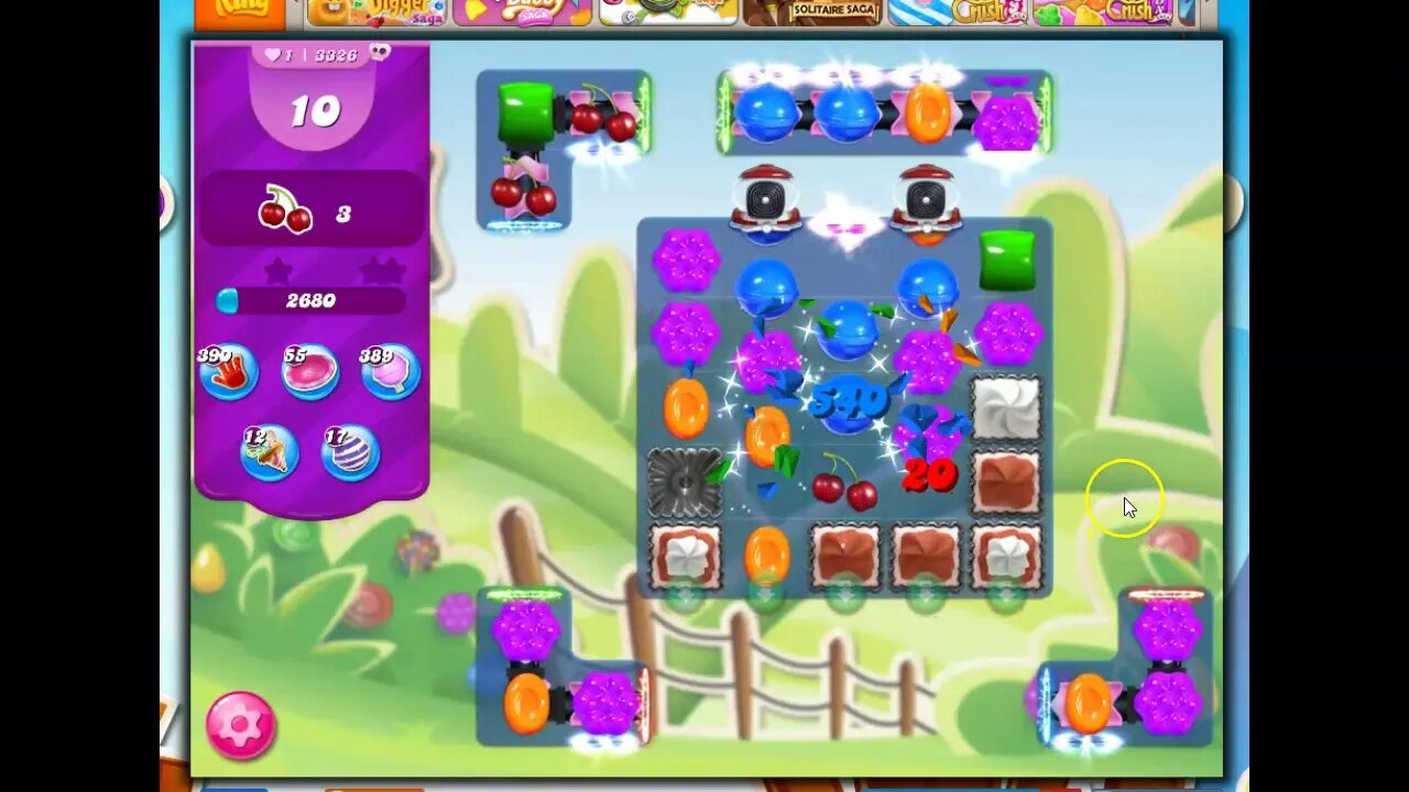 Candy Crush Level 3326 Talkthrough, 18 Moves 0 Boosters