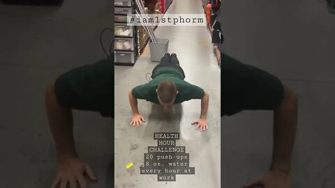 Health Hour Challenge: 20 Push-Ups + 8 Ounces of Water Every Hour at Work