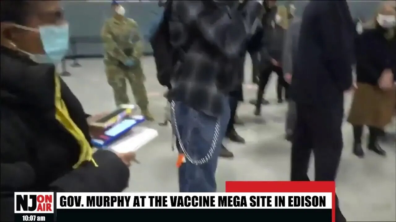 Governor Murphy Visits the Vaccine Mega Site in Edison