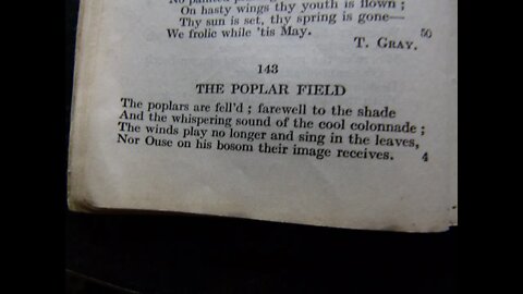 The Poplar Field - W. Cowper